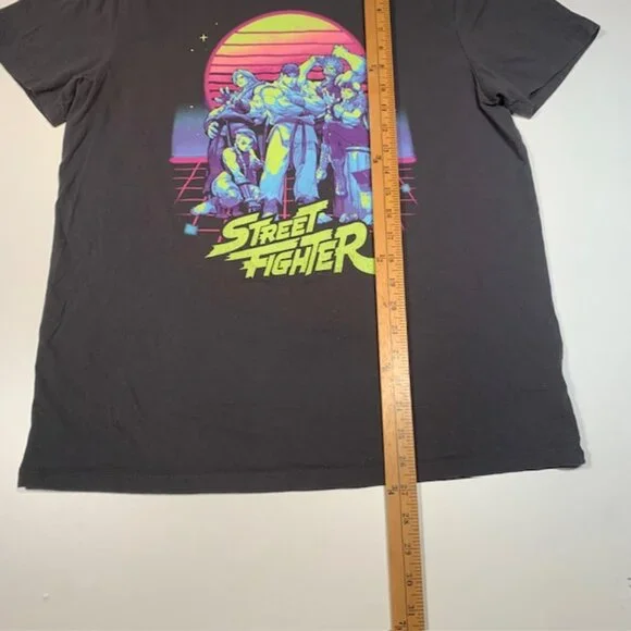 Street Fighter Graphic Tee | Retro Neon Arcade Shirt | Old Navy | Size L - Picture 4 of 8